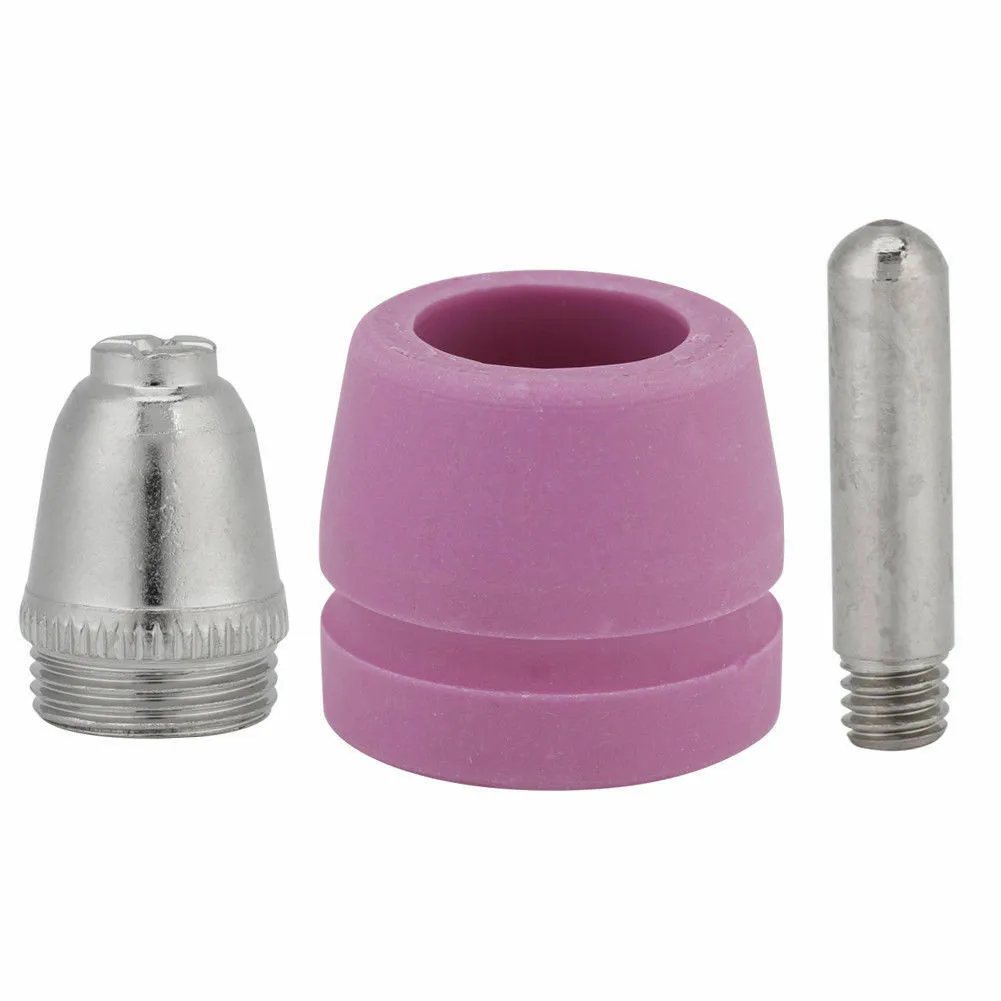 Consumable Parts for Plasma Cutting Torch WSD60 SG55 AG60 Includes 26pcs Nozzle Electrode and Ceramic Shield Assembly Kit