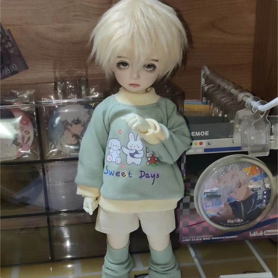 Handmade 1/6 BJD Doll Clothes Set 30cm Doll Clothes Hoodie Pant Leg Sleeve 3 Pieces Outfit Suit Doll Clothes Accessories