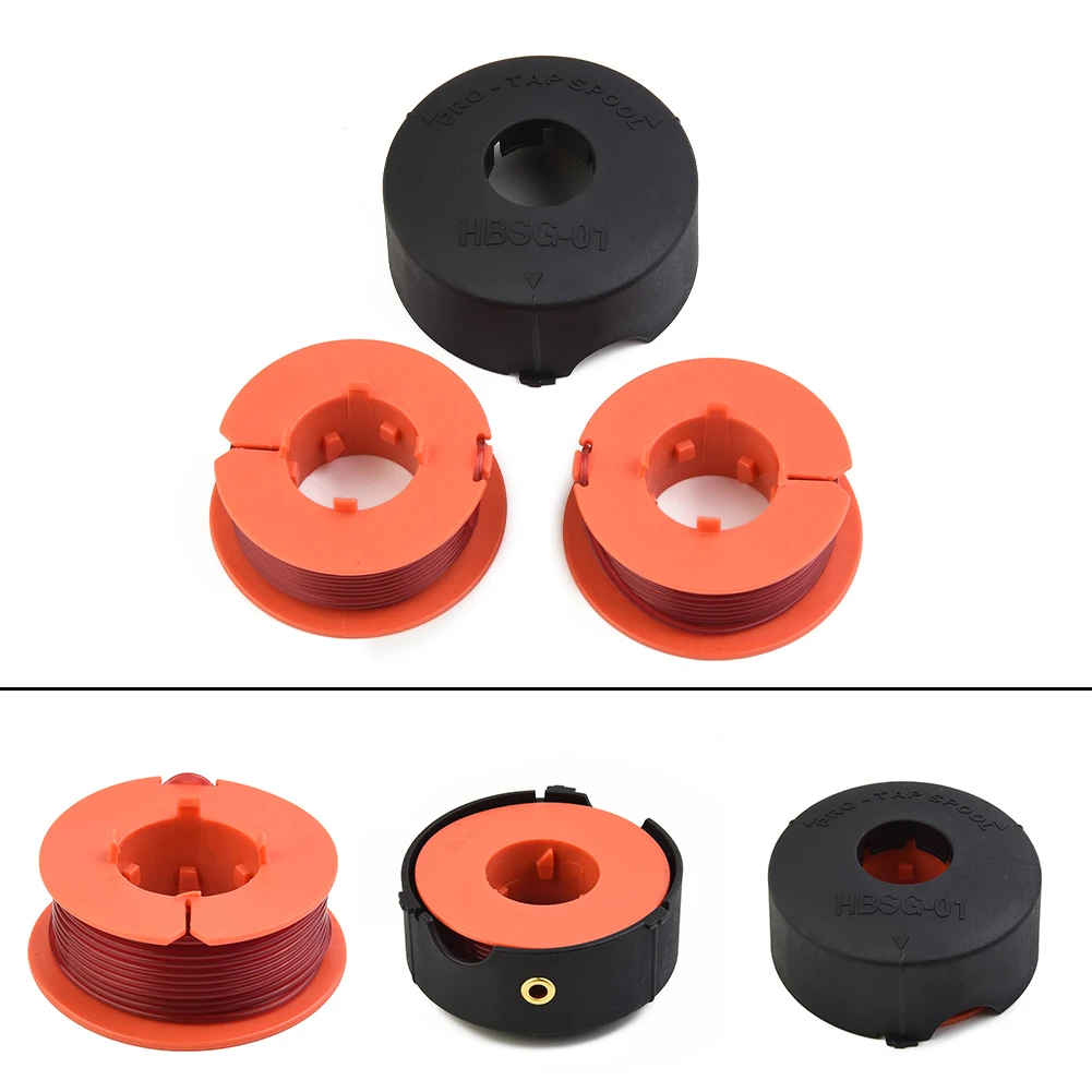 2pcs Twp Spool Lines 1pcs Spool Cover Cap Head For Bosch Pro Tap Trimmer Art 23 26 30 Combitrim Easytrim Protap Garden Parts