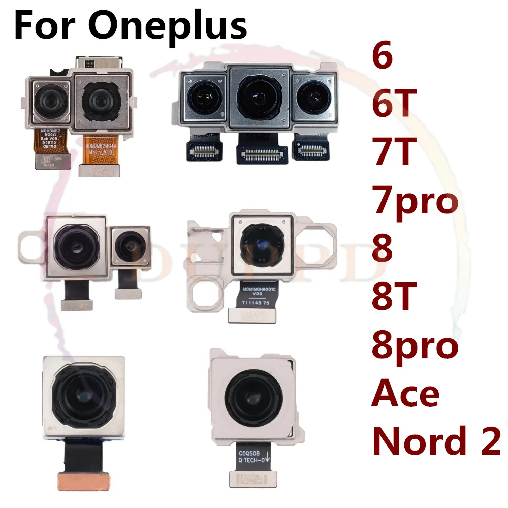 Original For OnePlus 6 6T 7T 8T 7 8 Pro Ace Nord 2 5G Backside Big Main Rear View Back Facing Camera Module Flex Cable