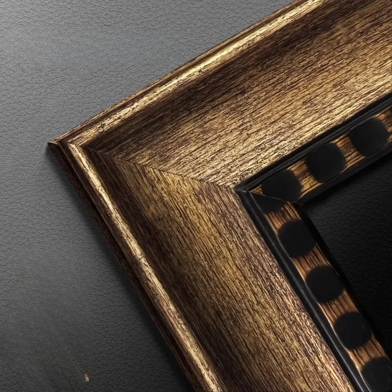 Quadro de pintura a óleo apresenta quadro exterior de estilo europeu retro feito sob medida quadro de grande porte simples quadro decorativo elegante
