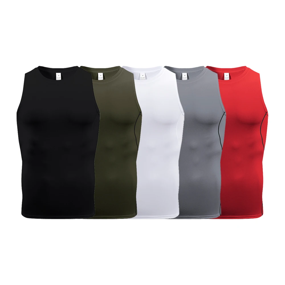Sommer Herren Sportlich Ärmelloses Tank Top Einfarbig Outdoor Laufen Fitness Schnell Trocknend T-Shirt Mehrere Farben Erhältlich