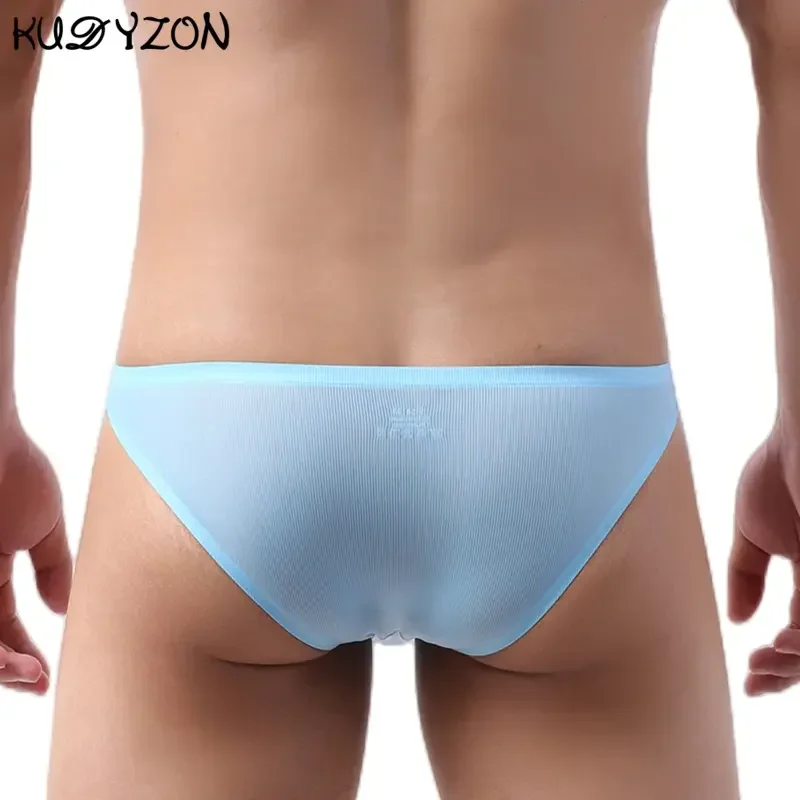 

Mens Elastic SeamlBriefs Shorts Underwear Breathable Ice Silk Briefs Cueca U Pouch Soft Comfortable