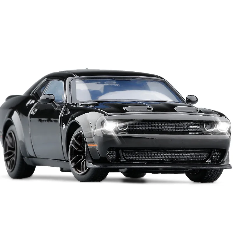 1:32 Dodge Challenger SRT Demon Muscle Car Alloy Car Toy Car Metal Collection Model Car Sound and light Toys For Children