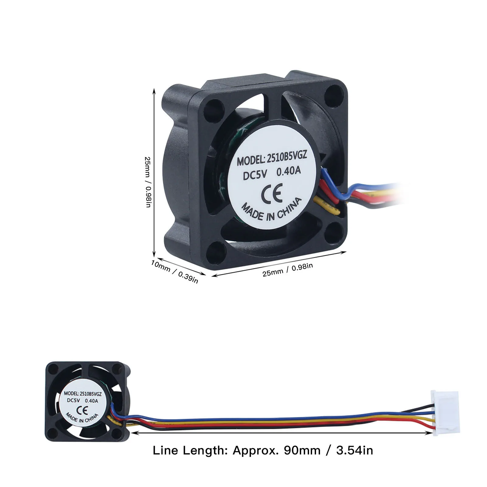 3D 프린터 냉각 팬 3D 프린터 냉각 팬 교체용 A1 A1 미니 3D 프린터 2510 더블 볼 베어링 핫엔드 냉각 팬