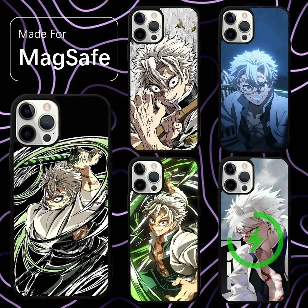 

Shinazugawa Sanemi Phone Case For iPhone 16,15,14,13,12,11,Pro,Max,Plus,Mini,SE New Magsafe Magnetic Wireless Charging