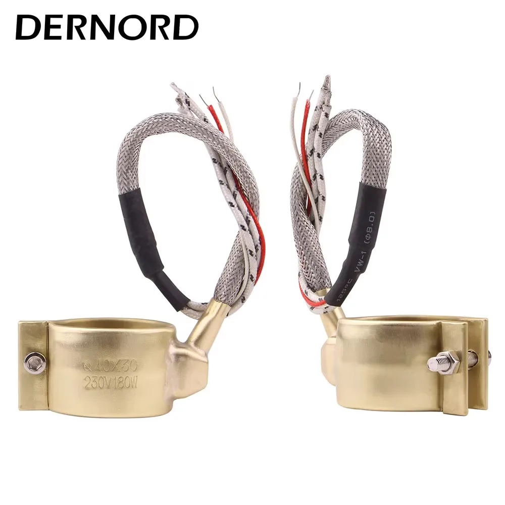 DERNORD 2PCS Elektrische Koperen Vat Messing Band Heater voor Extruder 220V Injectie Ring Verwarmingselement 35X35/40X30/40X40/50X30