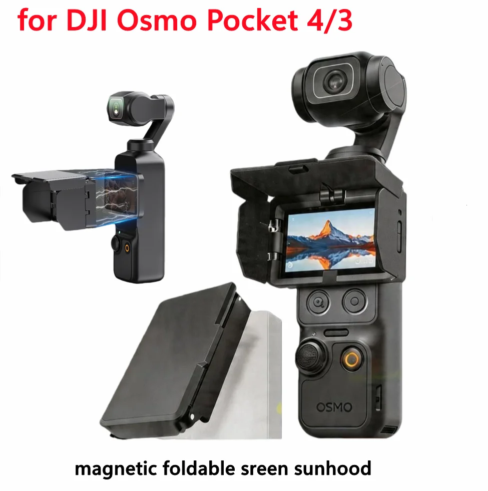 

Magnetic Foldable Screen Sun Hood for Pocket 4 3 Foldable Gimbal Protective Sunshade Cover for DJI Pocket 3 Camera Accessory