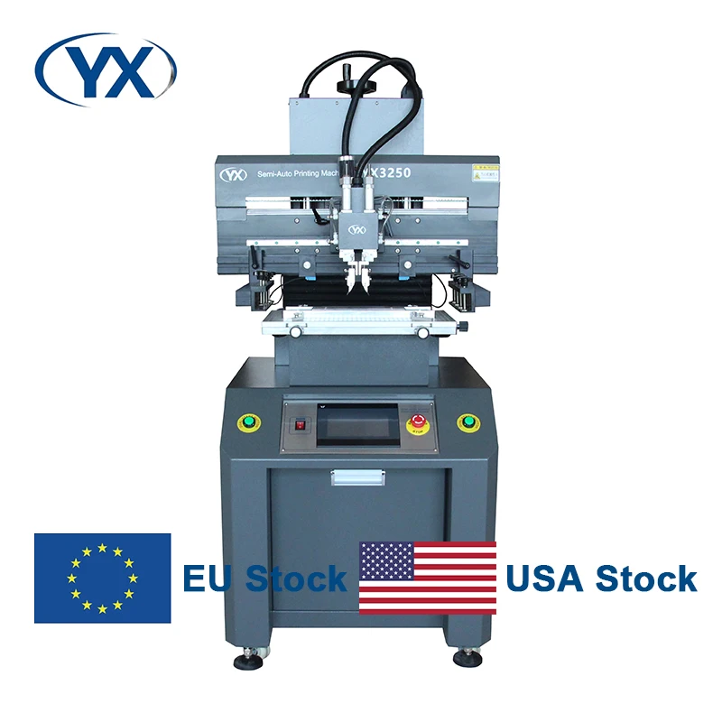 Stock in EU Pick and Place Machine YX3250 SMT Screen Printing Solder Paste Printer Production Line For Led Lamps