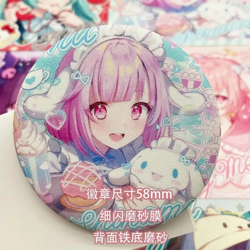 بروش بطاقة صور من Project Sekai Anime Momoi Airi Otori Emu لحقيبة الظهر التأثيرية شارة إكسسوارات الملابس هدية تزيين