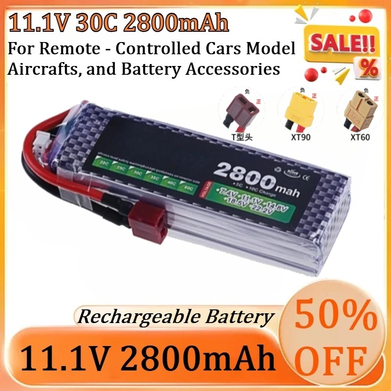 

New 30C 11.1V 2800MAH 30C for Remote-Controlled Cars Model Aircrafts, and Battery Accessories Polymer Lithium Battery