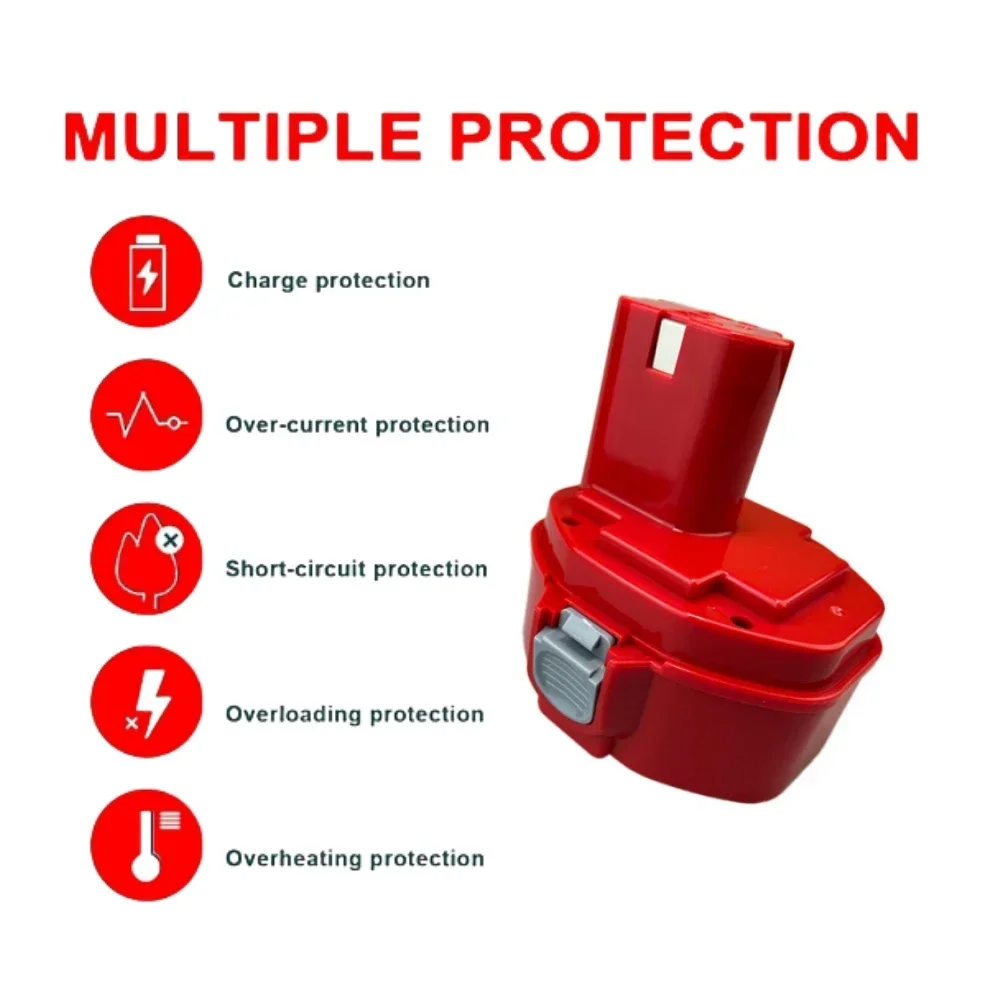 4800mAh Ni-MH Battery For Makita 14.4V PA14 1422 1433 1420 192600-1 6281D 6280D 6337D Rechargeable Batterie