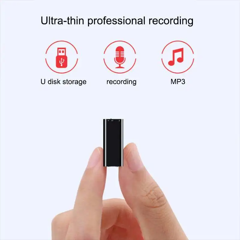 

Smallest Mini USB Pen Voice Activated 16/32GB Digital Dictaphone Audio Voice HD Noise Reduce Recorder MP3 Player Recording WAV