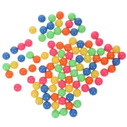 100 Pcs Counting Balls Probability Learning Colorful Little Colored Plastic Marbles for Kids Child