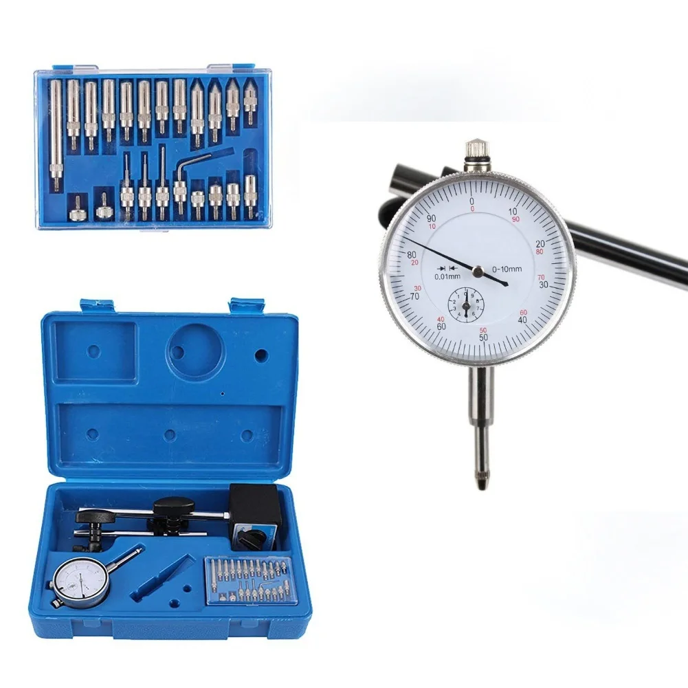 Adjustable Long Magnetic Base For Dial Indicator Set 0-1 Inch 0.001 For Workshop For Mold Making And Industrial Measurement Tool