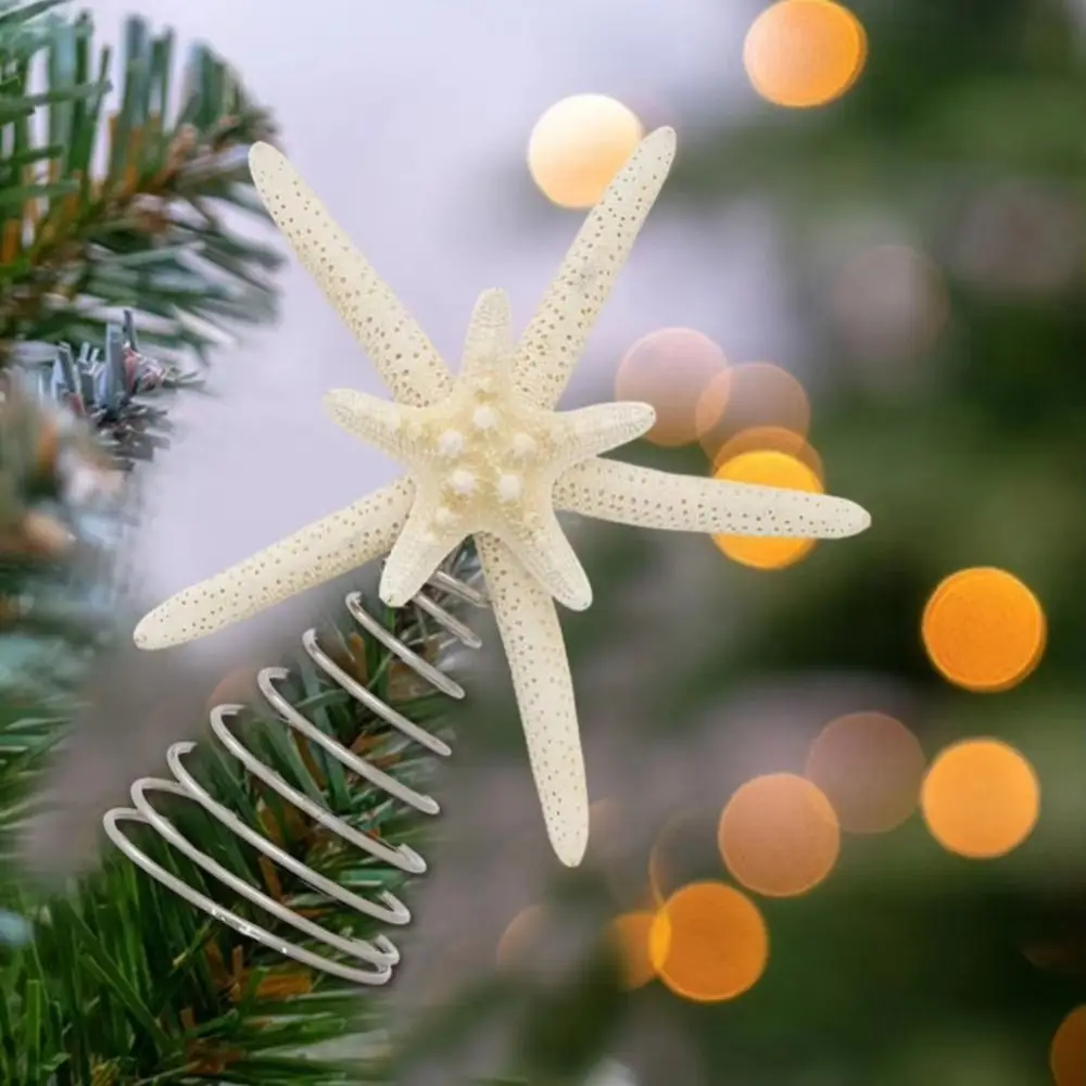 

Iron Festive Starfish Decor Handmad Collectible Star Treetop Decorations DIY Display Starfish Treetop Ornament Home Office Party