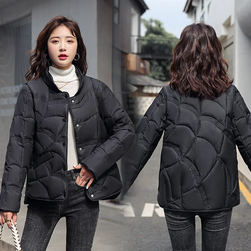 Women Jacket 2025 New Autumn Winter Light Thin Down Cotton Coat Femme Casual Short Warm Basic Women Outerwear