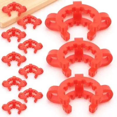 12 قطعة أنبوب اختبار المشابك البلاستيكية للمختبر عقد قوي قارورة مخروطية المثبت مقاومة للتآكل الزجاج الأرضي