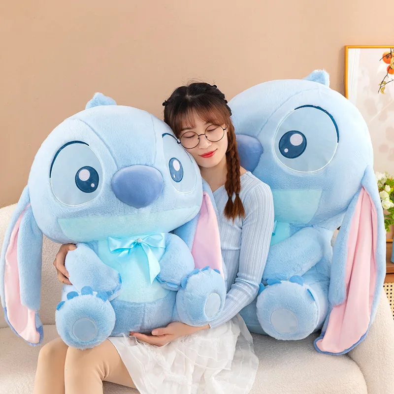 90cm Big Size Disney Stitch Plushies Doll Anime Stitch Stuffed Animal Doll Children's Comfort Pillows Children's Christmas gift