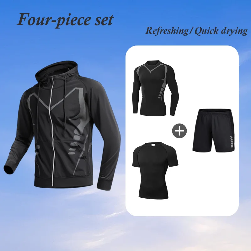

Fashion Spring Running Set High Elastic Quick-Dry Cool Breathable Sportswear Trendy Comfortable Lightweight Workout Outfit