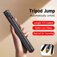 1.77m Selfie Stick Tripod Auto Pop-Open Stand with Bluetooth-Compatible Magnetic Remote Control TT01 Drop Automatically Tripod