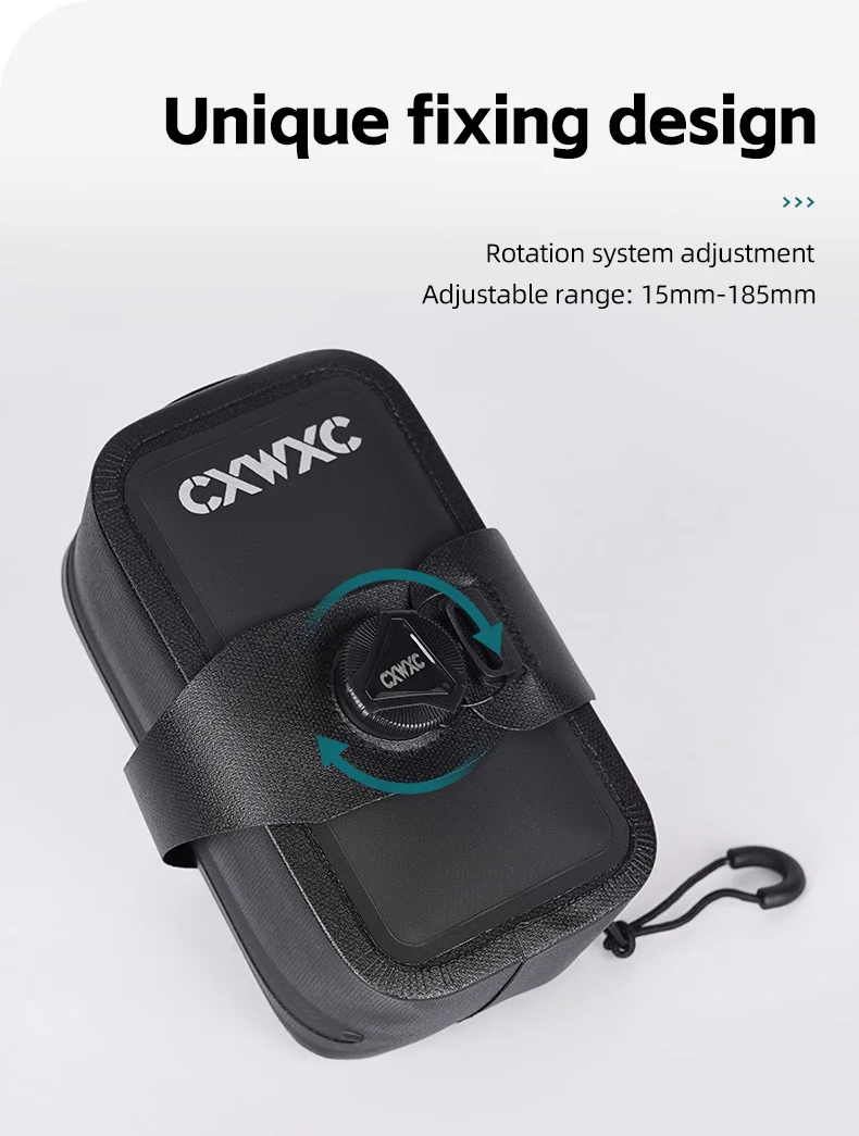 CXWXC 0,6 l TPU wasserdichte Satteltasche MTB Rennrad BOA System abschließbare Fahrradsitz-Packung Radfahren Schwanz Aufbewahrungstasche Zubehör – Detail 4