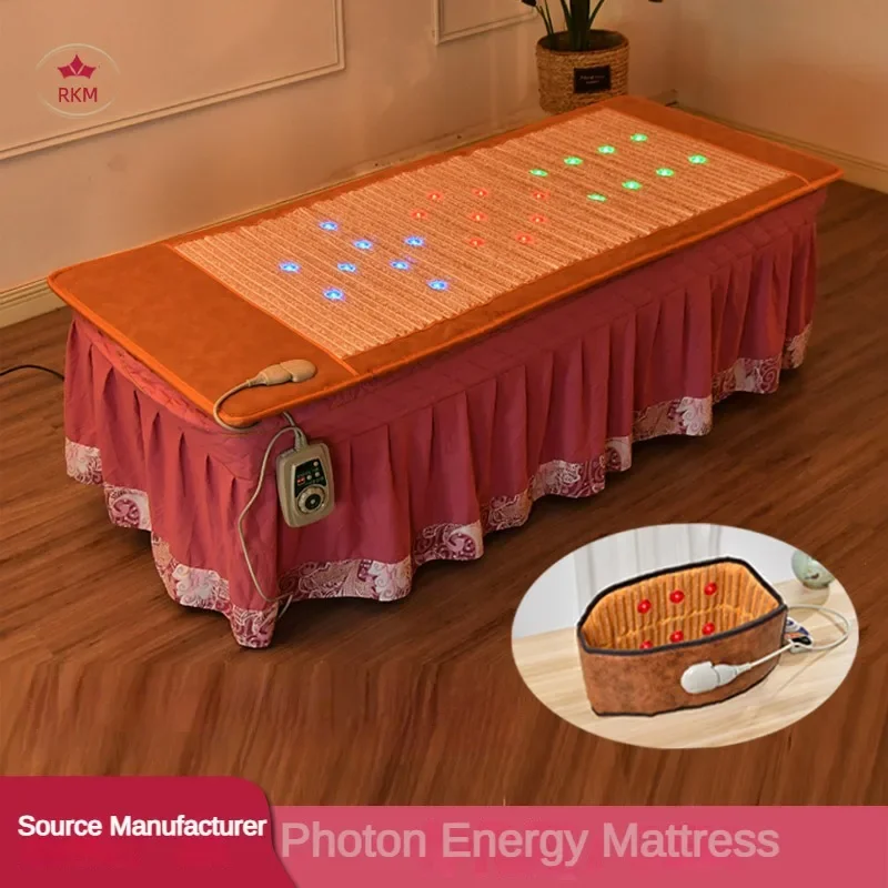 New three-color photon energy mattress long-wave heating massage physiotherapy belt beauty salon same household heating