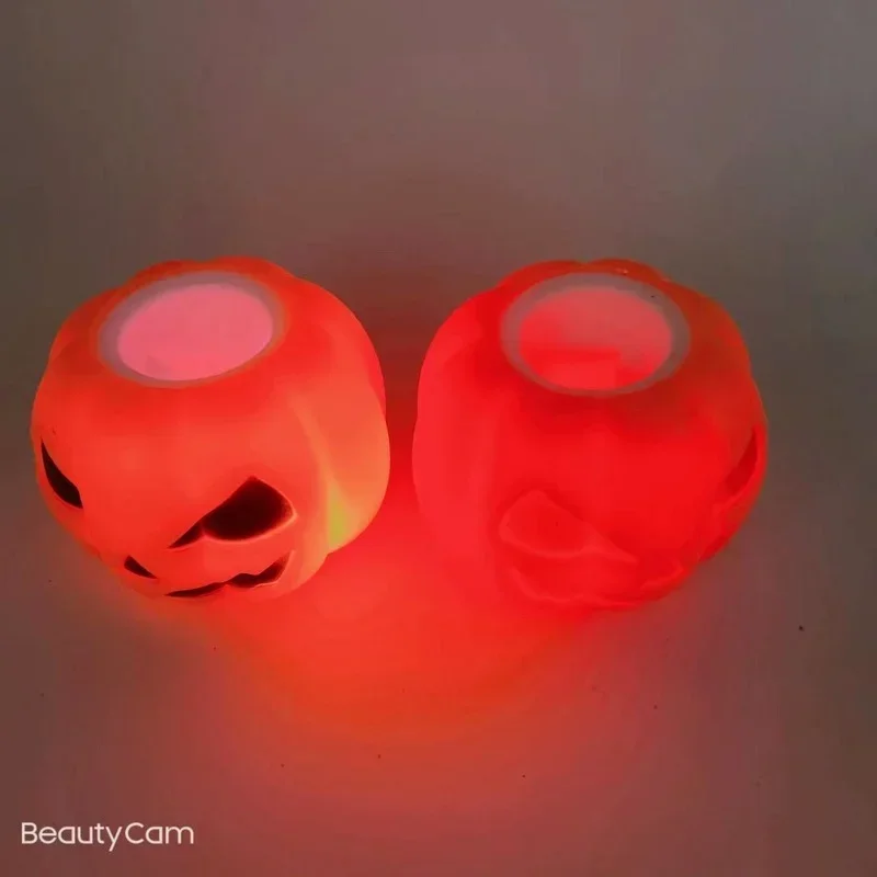 Halloween Ghost Squeeze Pumpkin TPR Ghost Cup Toys Decompression Fidget Antistress Sensory Stress Reliefing Gift for Kids Adults