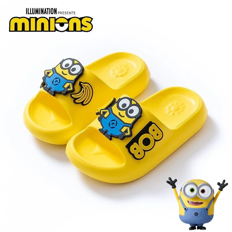 

Minions cartoon cute slippers for men and women, summer home shoes outdoor non-slip beach shoes anime merchandise wholesale