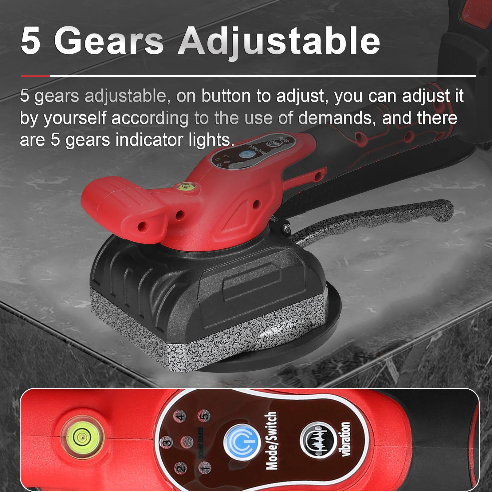 21V High Capacity Tile Tiling Machine Wall & Floor Vibrating Laying Tool Home Decoration Utility with Enlarged Head