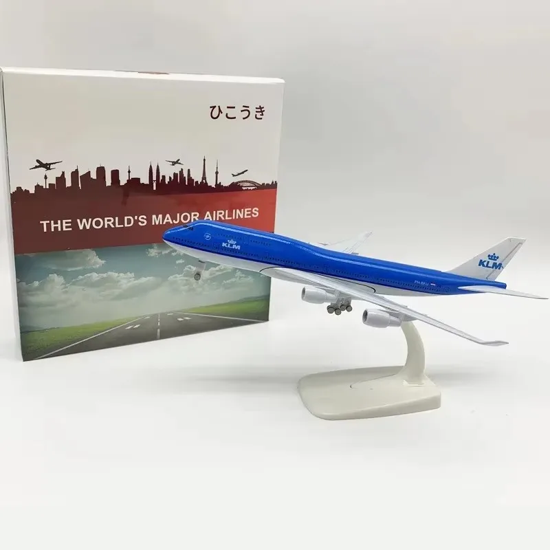 

20cm B747 Netherlands KLM Airplane Model 747 Airlines Metal Aircraft Replica Alloy Material 1:400 Aviation Mold Gift Series