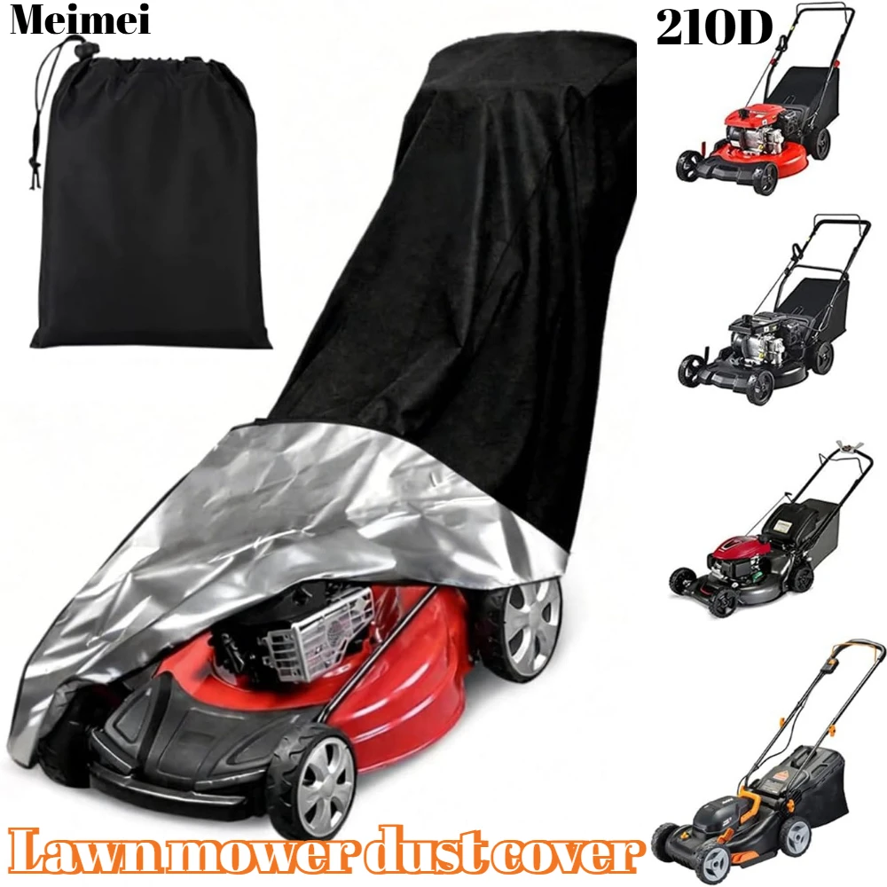Universal Dust Cover for Hand Push Lawn Mower Waterproof Rainproof Protective Cover for Weed Eater Outdoor Storage Bag