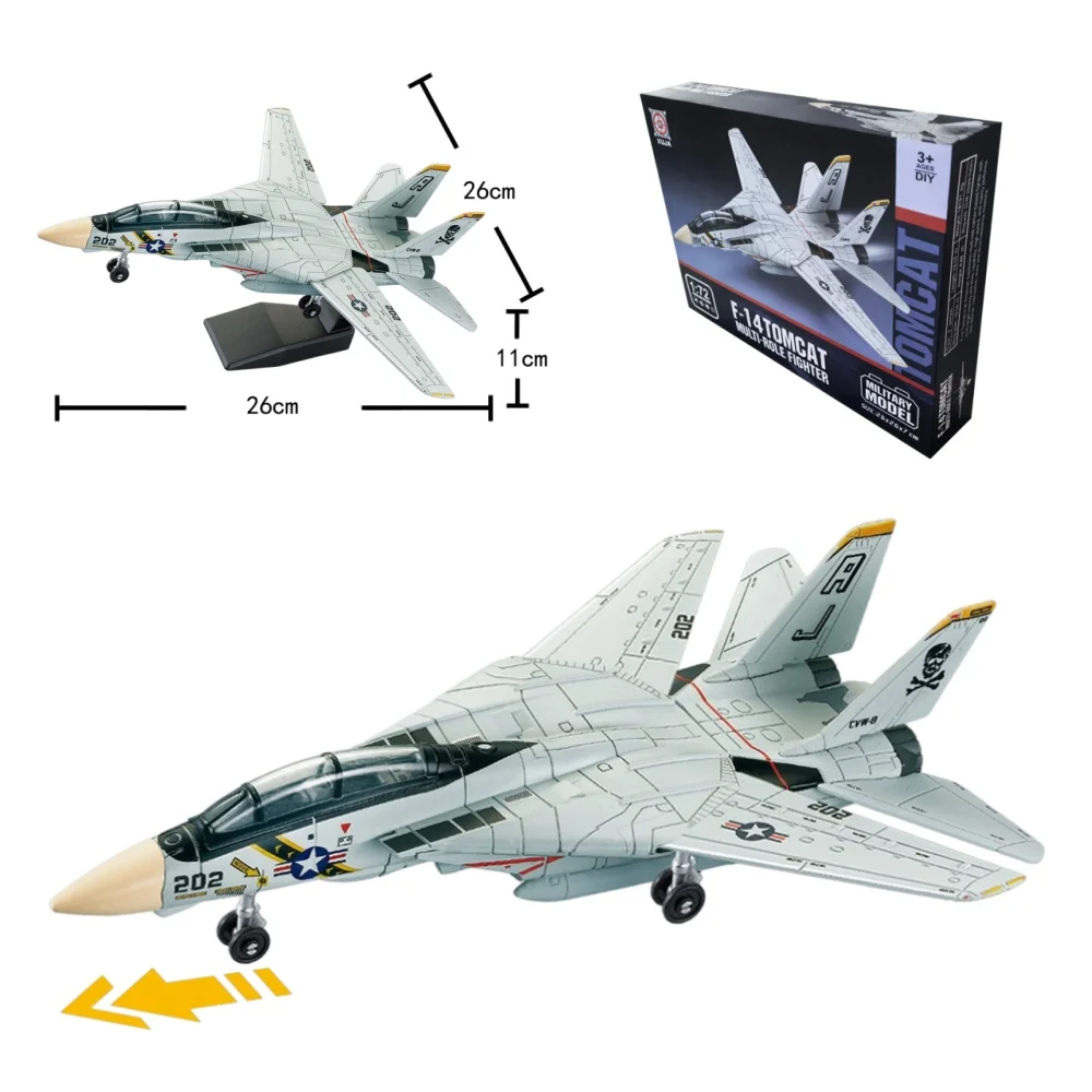 1/72 Creative Military Series Building Blocks Classic Tomcat F-14 Multi-Role Heavy Fighter Model Toys For Boys Christmas Gifts
