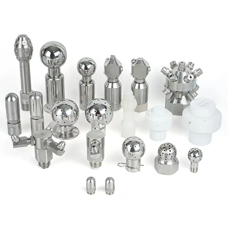 Premium 3/8" 1/2" 3/4" 1" Female Thread Rotary Spray Ball, SS304 SS316 Sanitary Powerful Nozzle for Tank Cleaning
