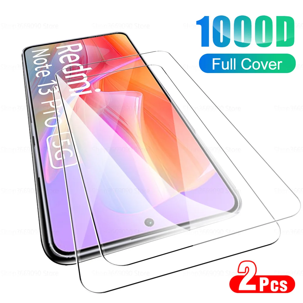 2PCS Tempered Glass Case For Xiaomi Redmi Note 13 Pro 5G Screen Protector On Redmy Note13 Pro Note13Pro 4G Protective Film Cover