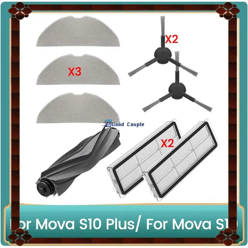 24-Hour Delivery 8PCS Replacement Parts For Mova S10 Plus/ Mova S10 Vacuum Cleaner Parts Main Brush Roller Side Brush Filters Mo