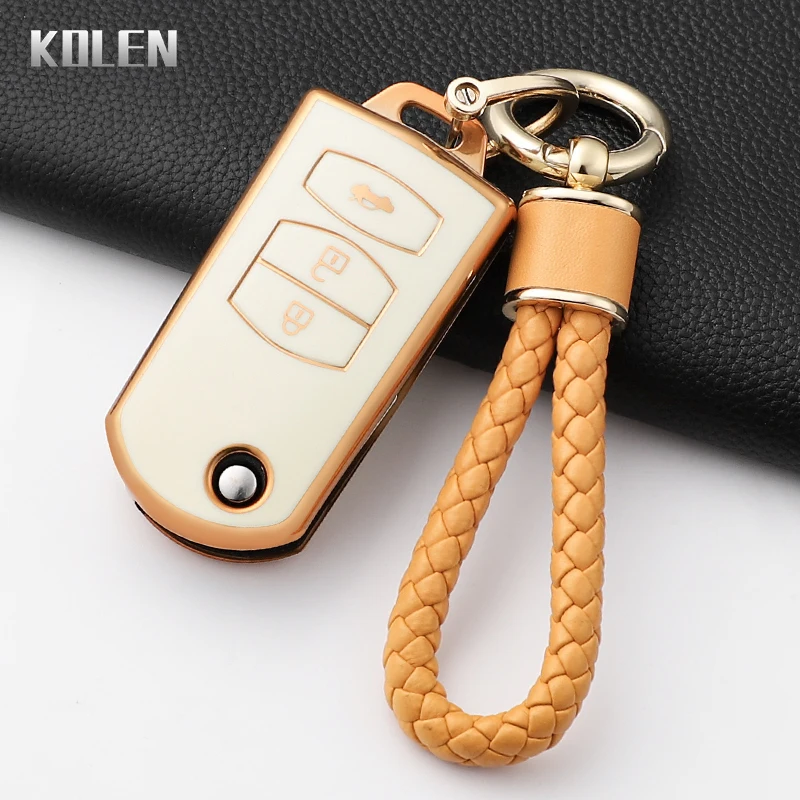 Funda plegable de TPU para llave de coche, funda protectora para Mazda Demio 2 3 5 6 M3 M5 M6 CX-5 CX7 CX9 RX8 MX5 MPV