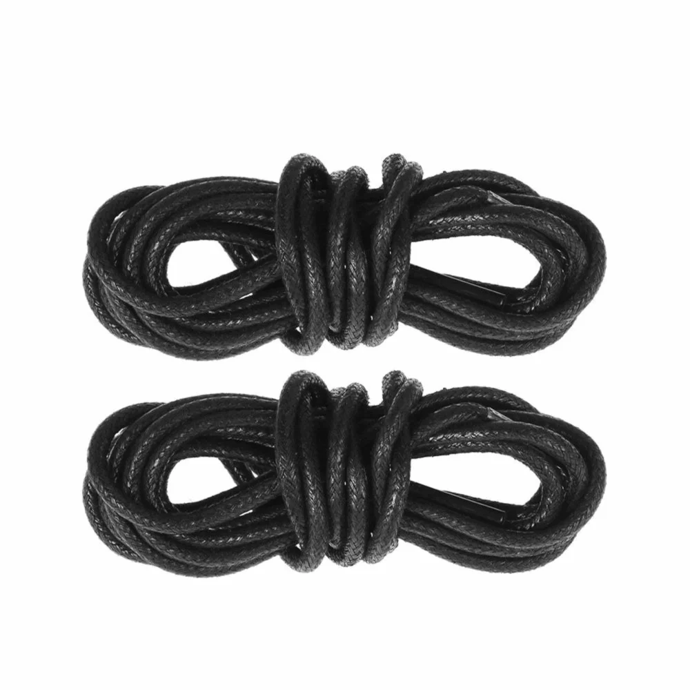 New Round Waxed Shoelaces Men Women 70/80/90/100cm Boots Laces Strings Shoes Accessories Sport Shoe