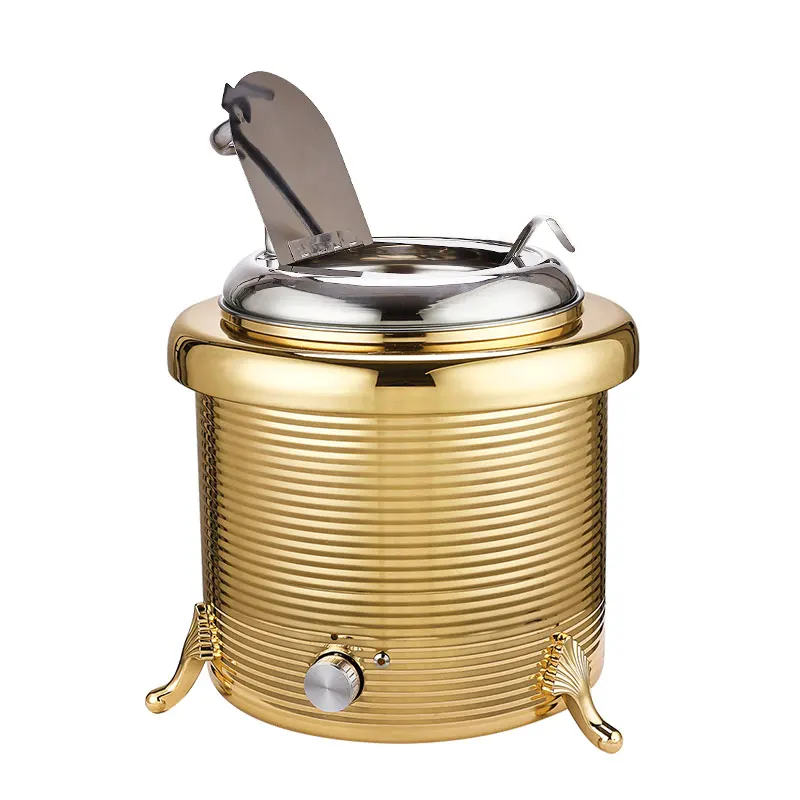Restaurant Hotel Stainless Steel Catering Electric Water Soup Hot Pot 13L Casserole Kettle Food Warmer Set