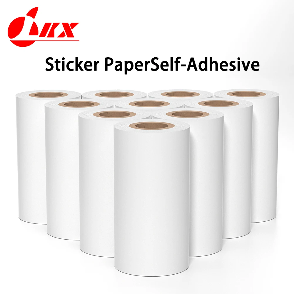 LKX Mini Printer Paper Thermal Label Sticker Adhesive Self-adhesive Paper for Wireless Bluetooth Photo Inkless Printer 57mm