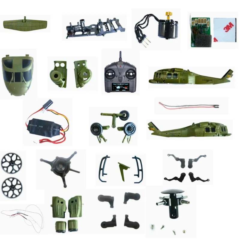 K170 Helicopter Accessories WL K170 RC Helicopter Spare Parts Receiver Landing Gear Propeller Cover Lamp Servo Contorller