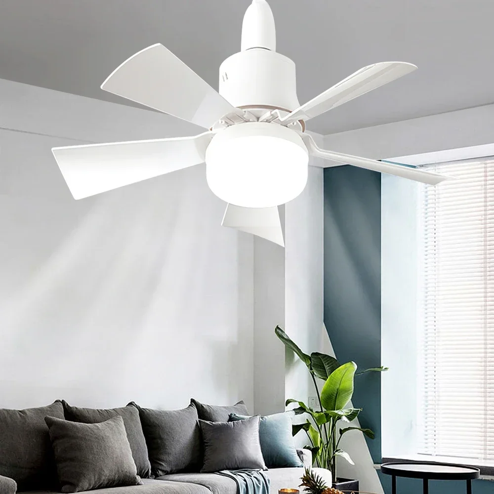 Plafonnier LED Type Ventilateur de Plafond, 30W, 85-265V, avec Fonction de Gradation à Distance, Adapté au Salon, au Bureau et à la Maison