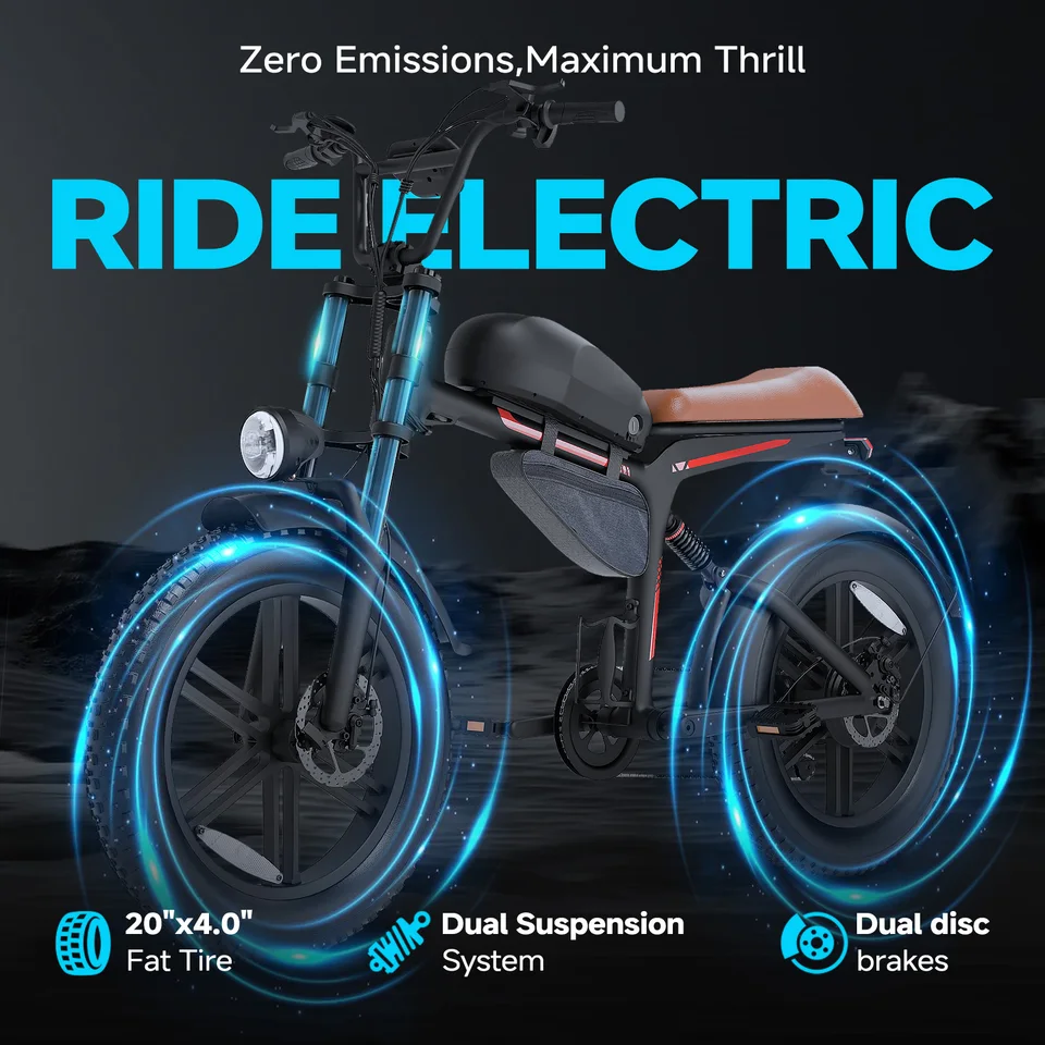 1500W Mountain Electric Bike for Adults, 48V 18Ah Battery Electric Bike, Max Speed 27MPH Adult E-bike image 6