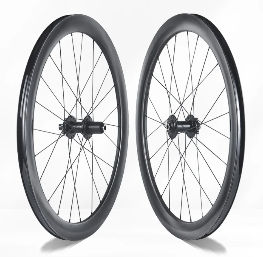 

YTYIN 700C Carbon Fiber Road Bike Wheel Rim Six Bolt 50mm Thru-axle 6 Claw 3 Teeth Disc Brake Wheel Road Bicycle Wheelset