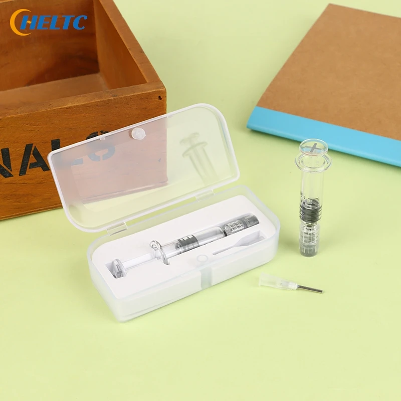 حقنة زجاجية من البورسليكات ، لوازم الإسعافات الأولية للسفر في الهواء الطلق ، حقنة مسبقة الصنع ، سعة اختيارية ، 1 * *
