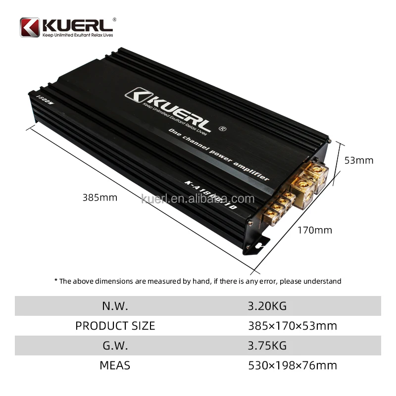 2025 factory New Aluminium Material 12V 1800W High Power Class D Monoblock Digital Car Audio Amplifier