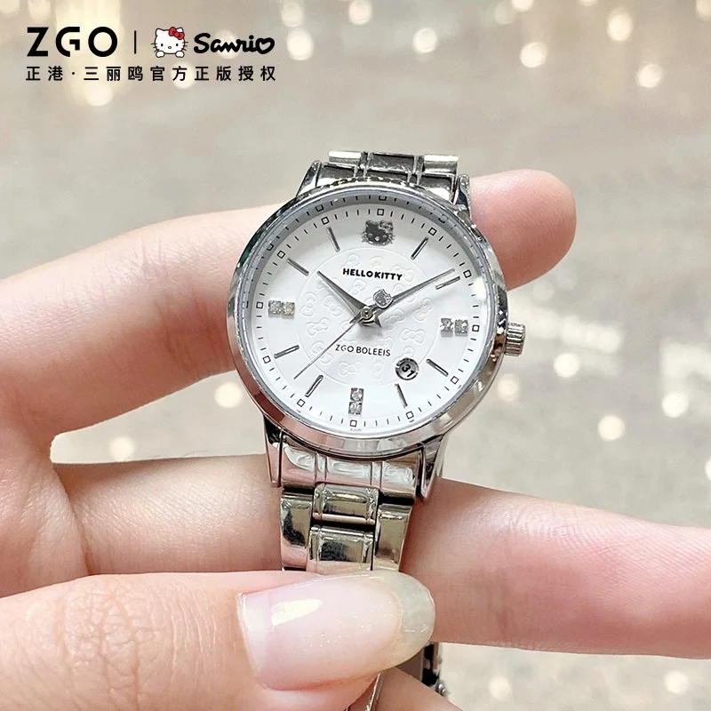 ZGO×Sanrio Hello Kitty ladies\' watch. Simple and versatile. For junior high school students. Waterproof quartz wristwatch 256