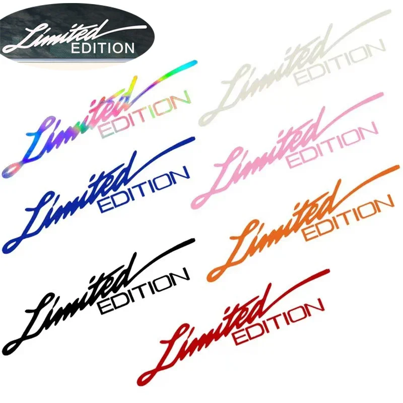 Creative LIMITED EDITION Car Laser Stickers English Letter Car Reflective Decal Reflective Decal Auto Styling Sticker 16*4cm