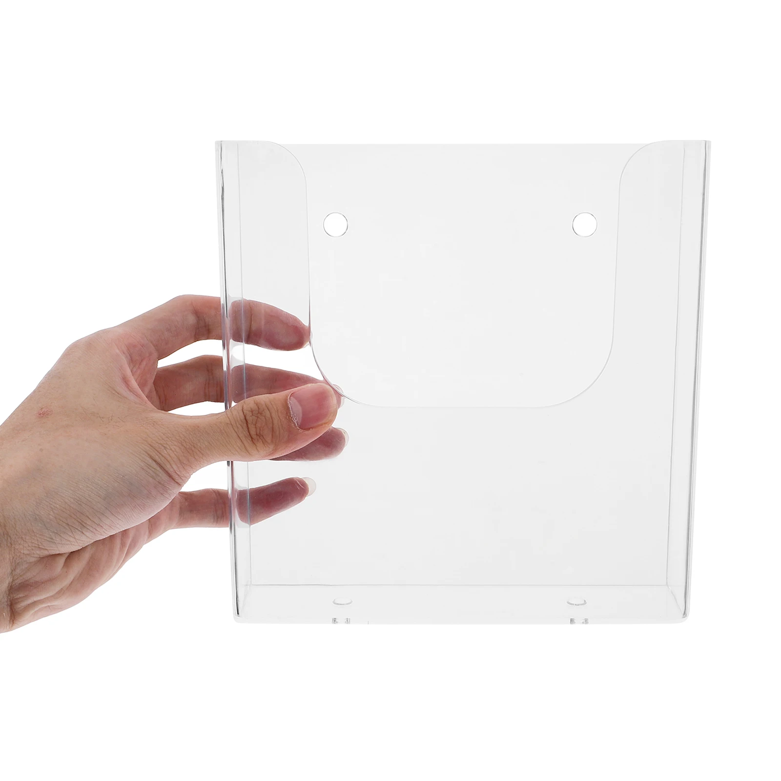

Wall Mounted Document File Rack Small Booklet Plastic Vertical Office Clear Magazine Holder Transparent File Organizer Pamphlets