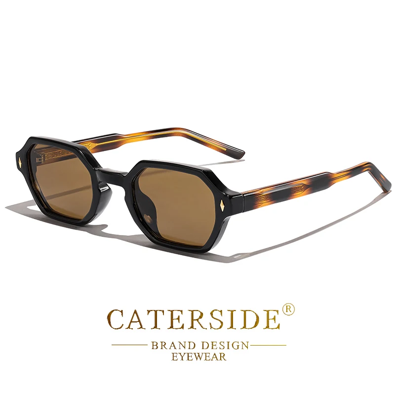 CATERDIDE Punk Polygonale Herren-Sonnenbrille, personalisiertes Design, quadratischer Rahmen, Sonnenbrille für Damen, Partys, Reisen, Urlaub, Brille – Detail 14